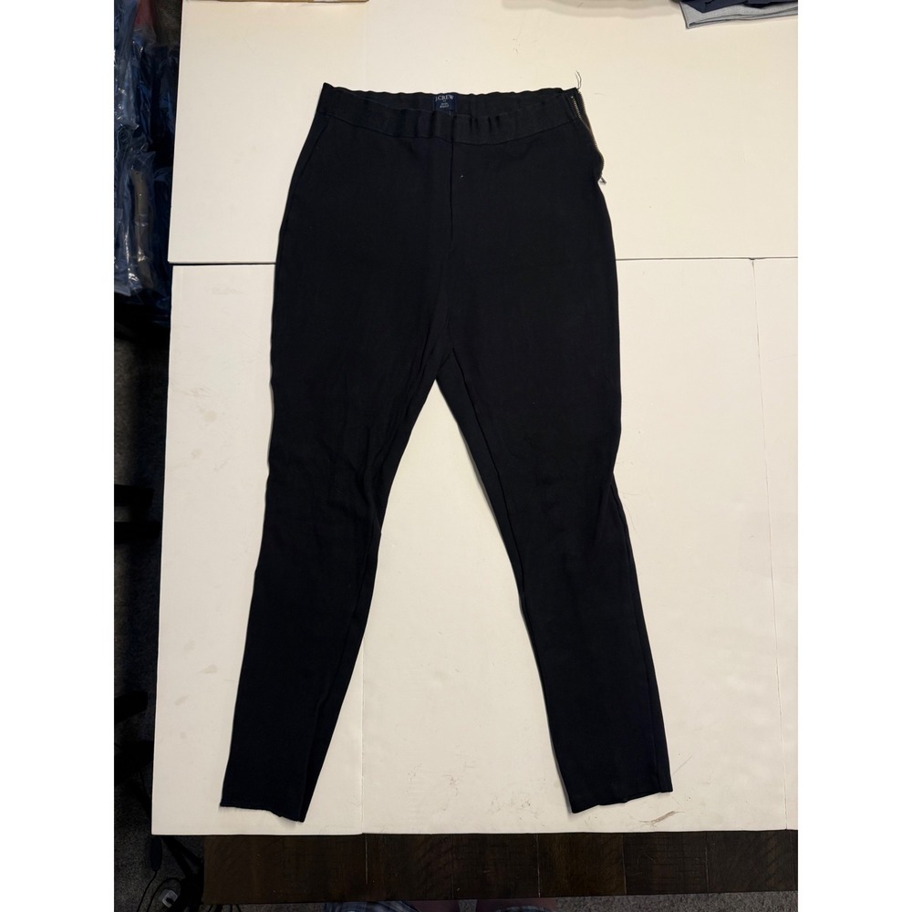 J.Crew Gigi Pant Black High Rise Side Zip Slim Leg Trousers H4101‎ Womens 10